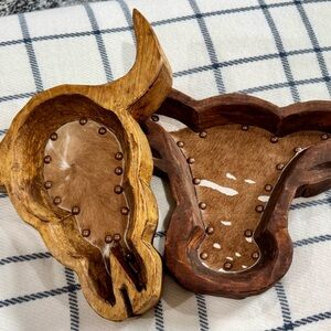 Rustic Bull Skull Bowl
